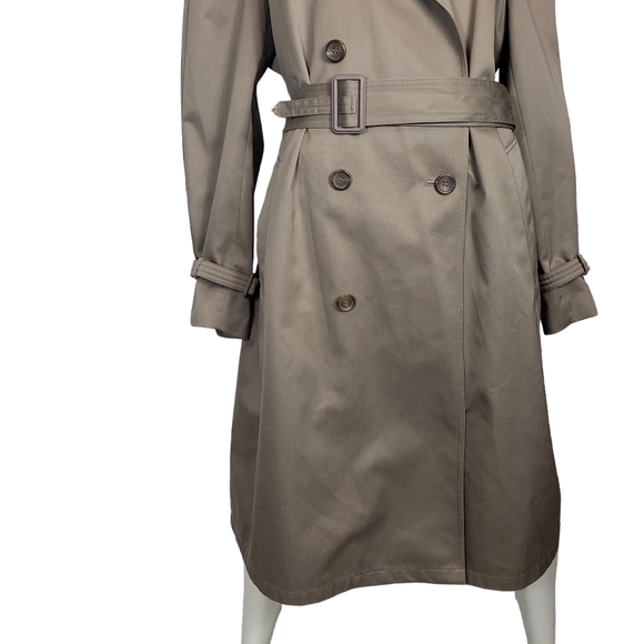 Beige Double Breasted Trench Coat 42 - Picture 6 of 14